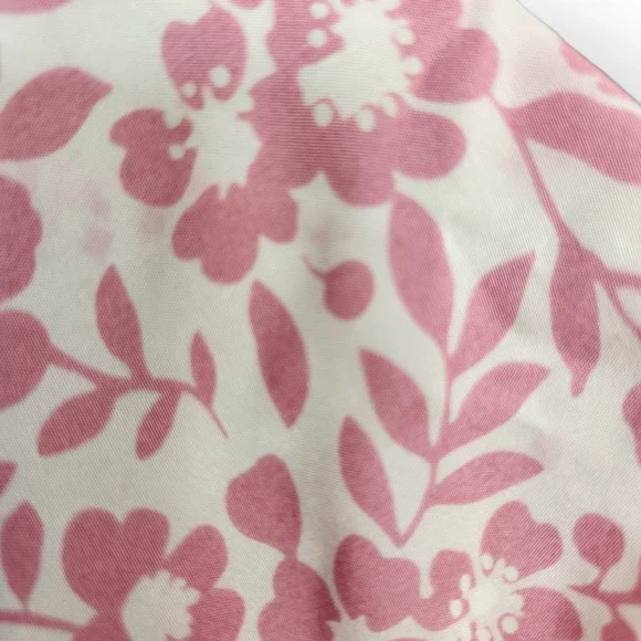 Y2K Isabella Bird White & Pink Floral V Neck Silk Midi Dress M - Picture 15 of 15